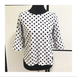Cute Black and white polkadot top